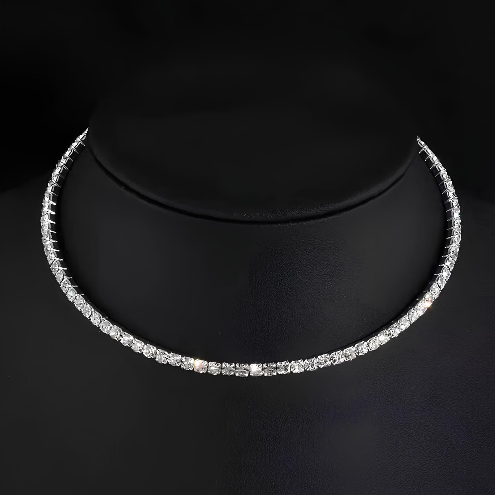 Colar de Strass Luxo em Camadas | Compre 1 leve 2 | Elegância e Sofisticação para Festas