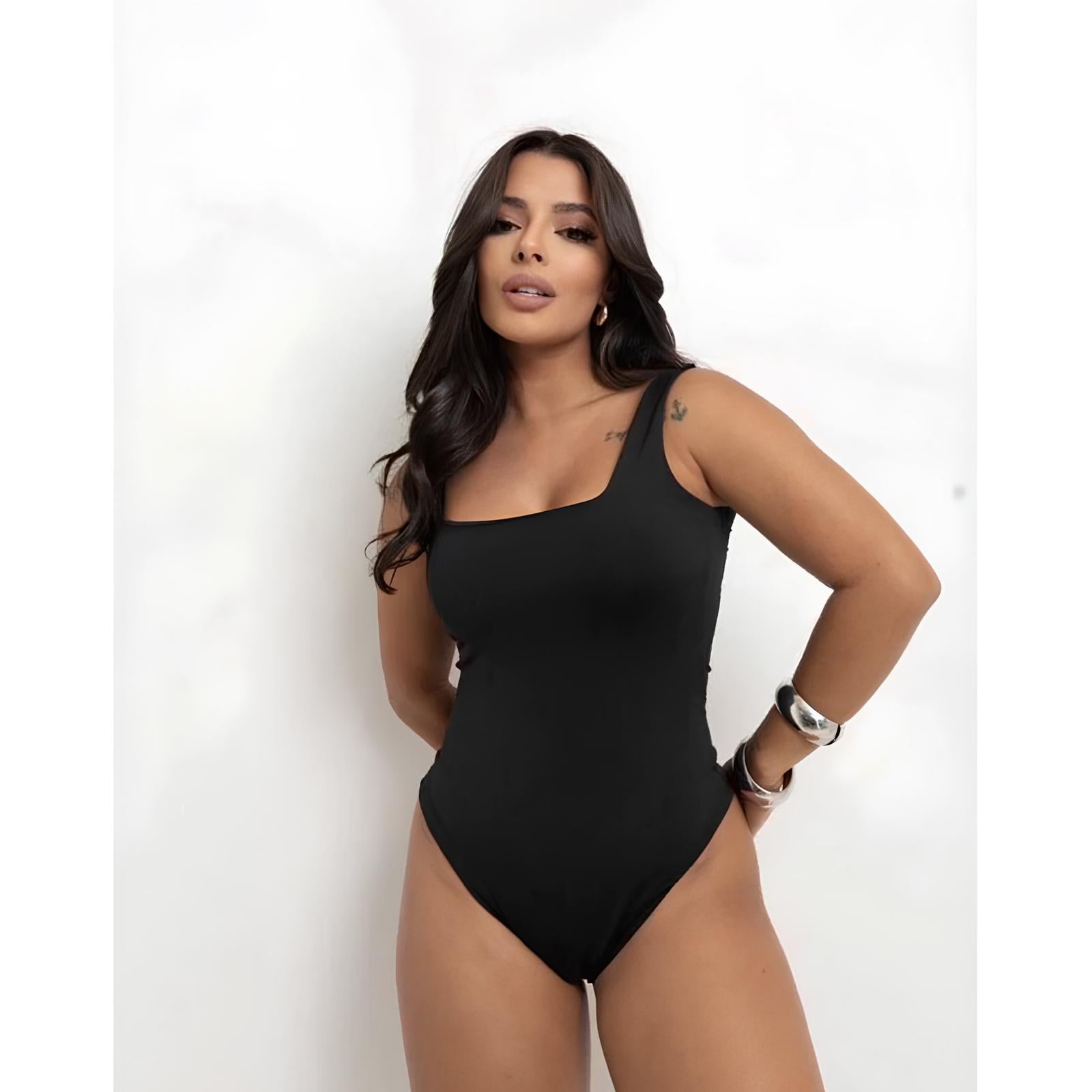 Body Amavi | Body Feminino Suplex Regata com Decote Quadrado