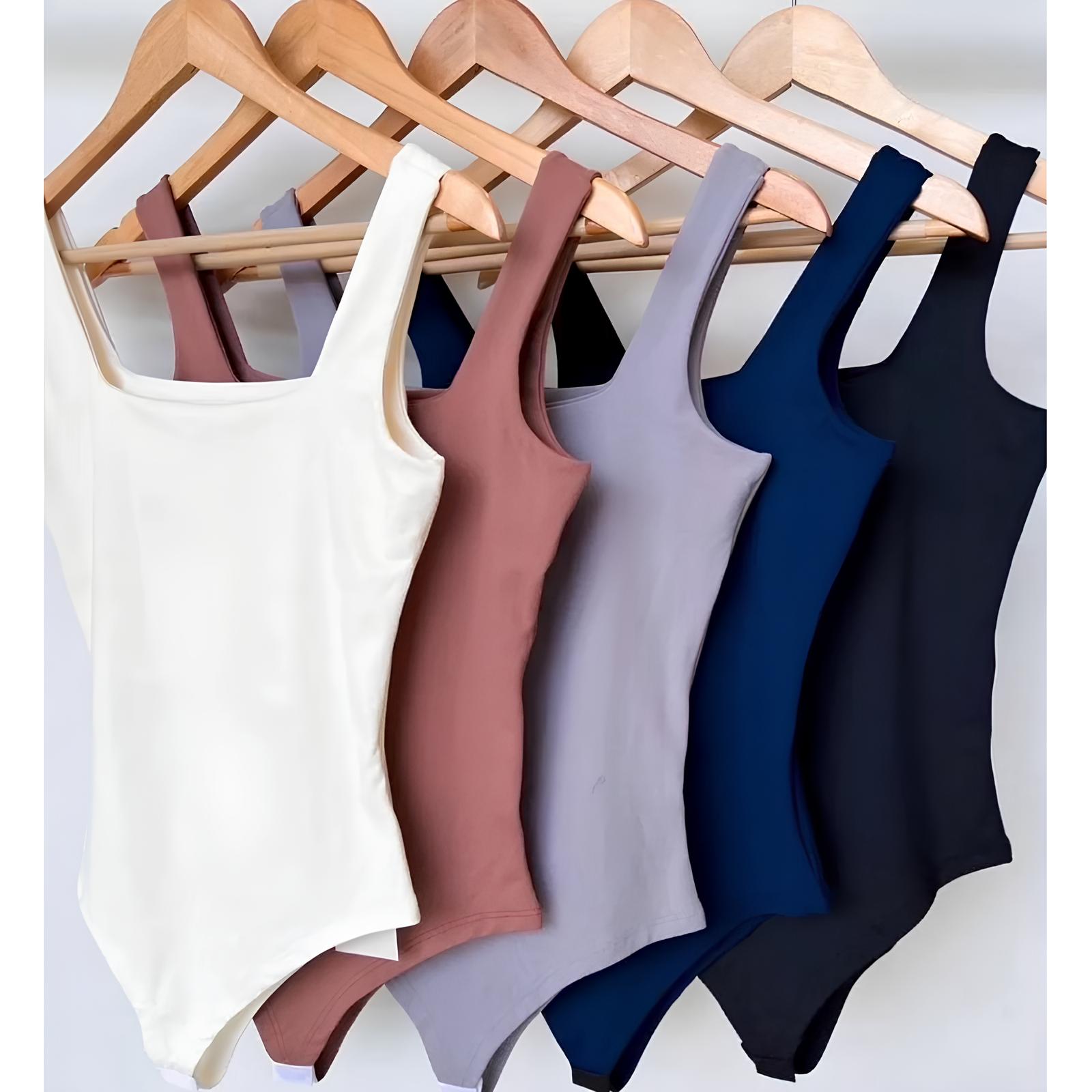 Body Amavi | Body Feminino Suplex Regata com Decote Quadrado