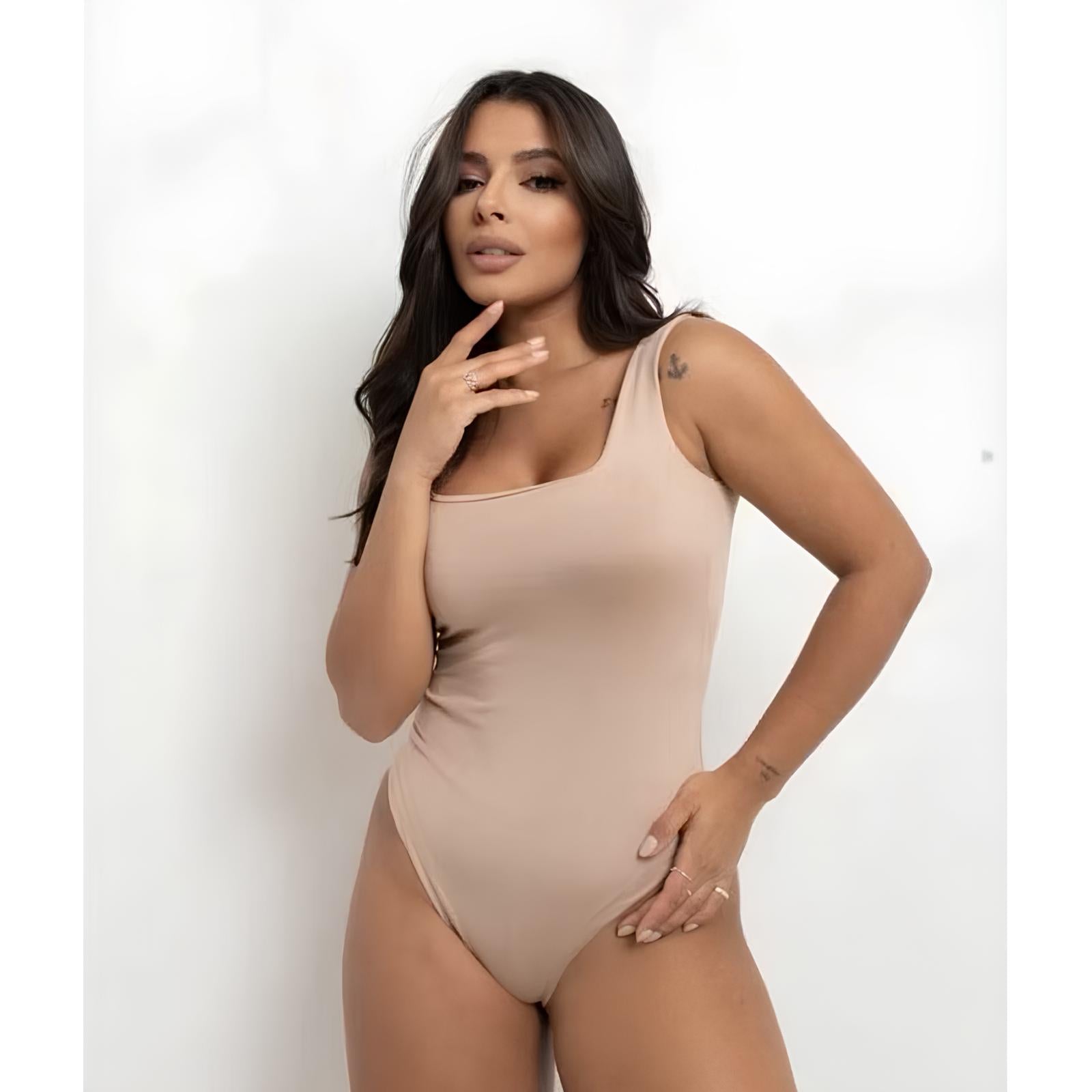 Body Amavi | Body Feminino Suplex Regata com Decote Quadrado