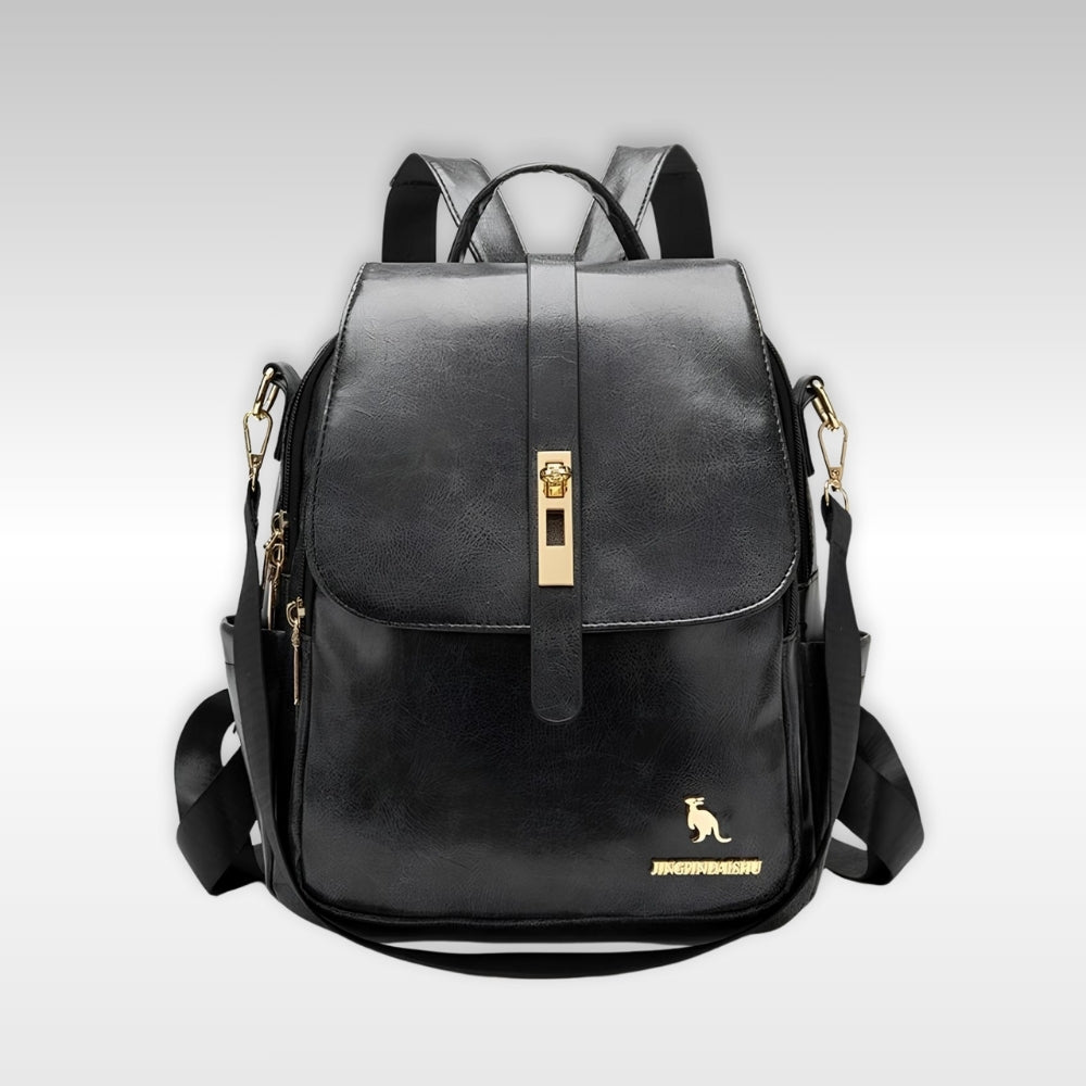 Mochila Feminina de Couro Elegante e Reforçada – Design Sofisticado, Leve e Resistente