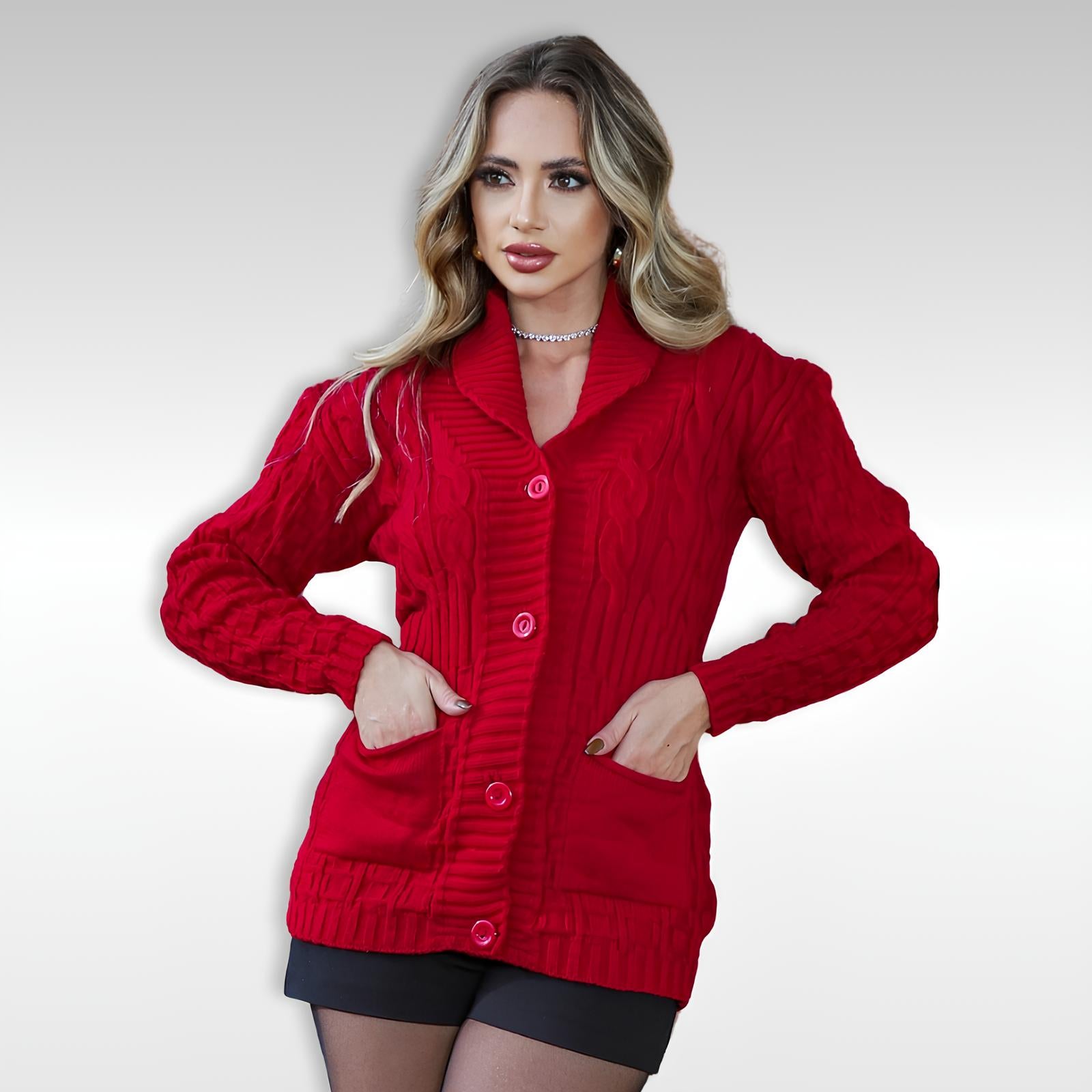 Casaco de Lã Feminino Élise – Longo, Quentinho e Sofisticado para o Inverno | Rivale