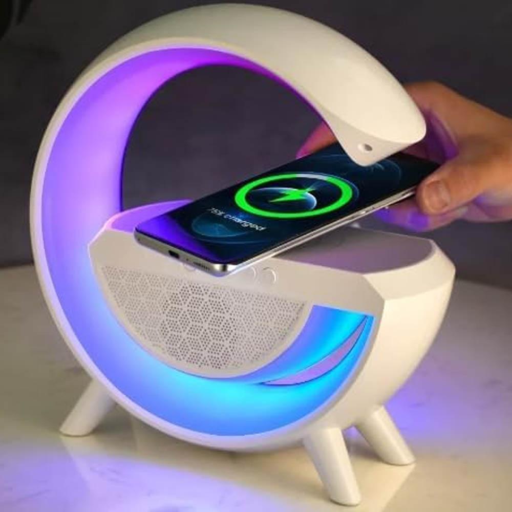 Caixa de Som Bluetooth/Luminária/Carregador - Prático 3 em 1